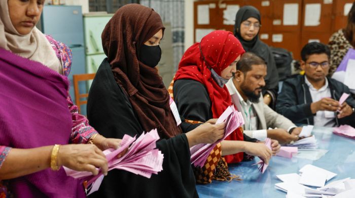 Bangladesh election turnout nears 48% as polls close