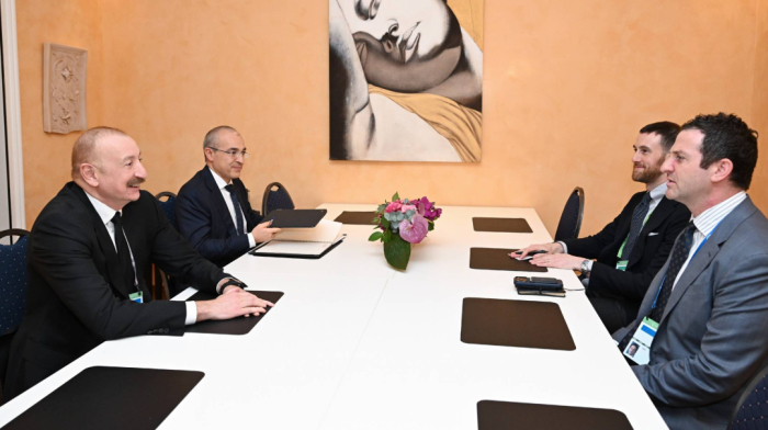 President Ilham Aliyev meets Goldman Sachs global affairs President Jared Cohen in Munich