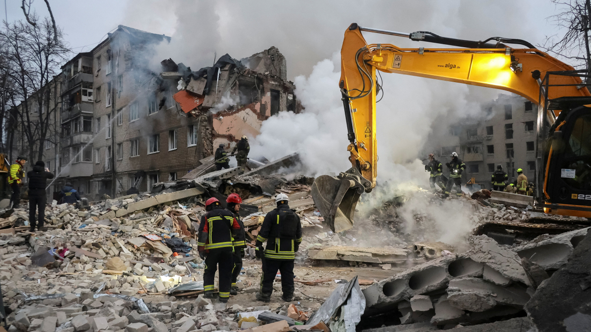 Russia strikes Ukraine with drones and missiles, killing at least 10 in Kharkiv