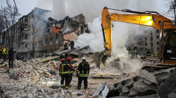 Russia strikes Ukraine with drones and missiles, killing at least 10 in Kharkiv