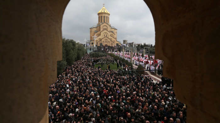 Thousands gather in Tbilisi to bid a final farewell to Patriarch Ilia II