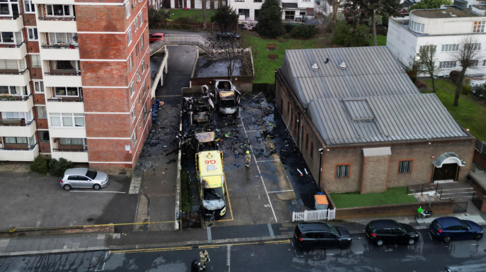 Suspected arson attack on Jewish volunteer ambulances in North London