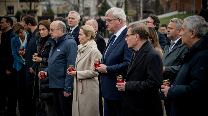 EU top diplomats voiced continued support for Ukraine after visit to Bucha to mark 2022 massacre
