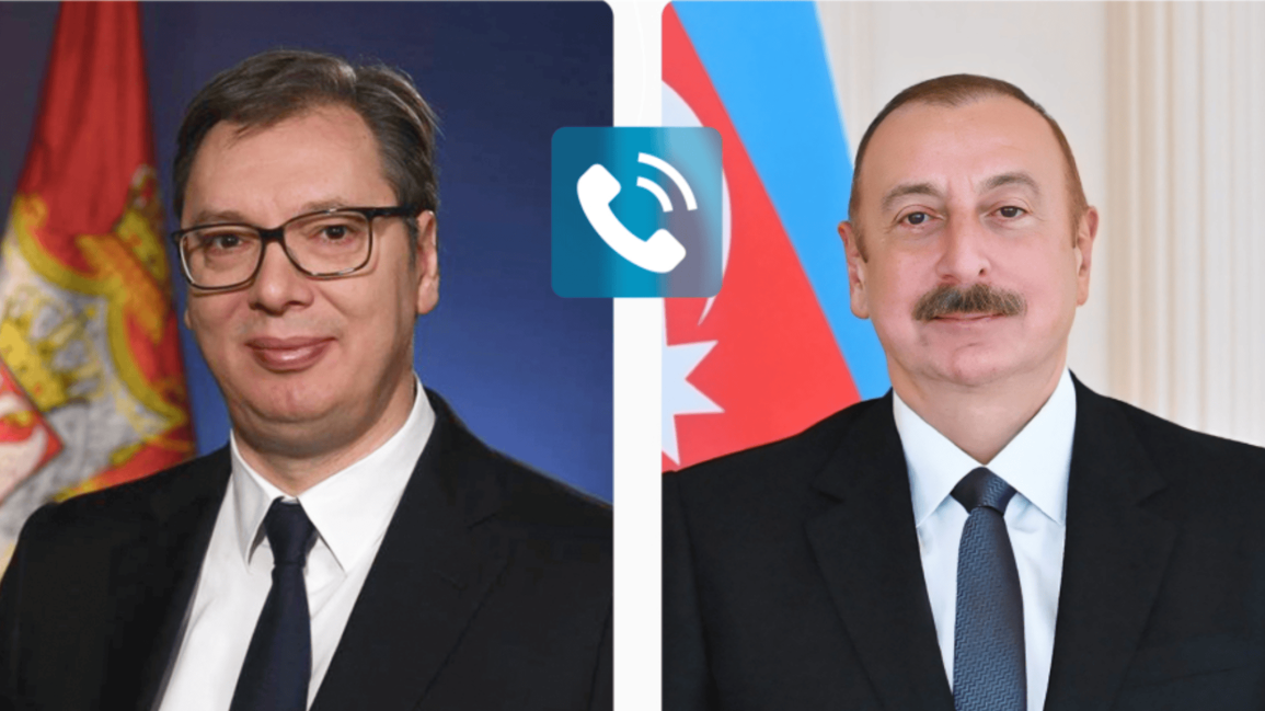 Serbia's Vučić and Azerbaijan's Aliyev discuss ties, direct flights and Middle East conflict in phone call