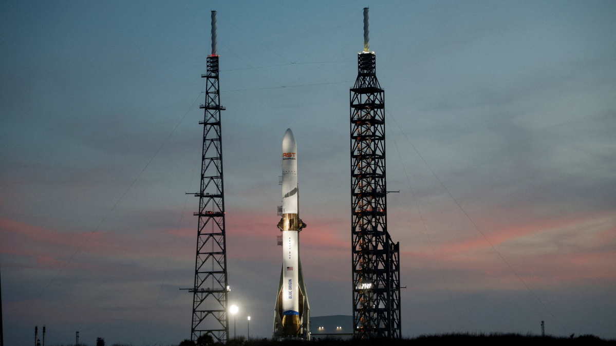 Bezos's Blue Origin launches rocket with used booster for first time as rivalry with Elon Musk's Space X intensifies
