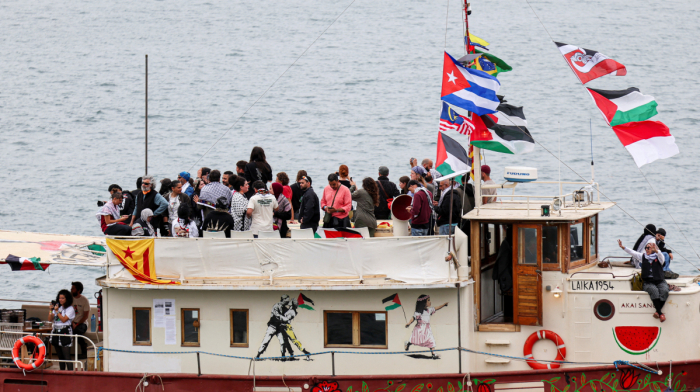 'This is piracy' say flotilla organisers as Israel intercepts Gaza aid boats in international waters near Greece