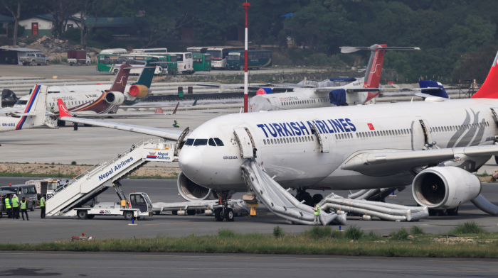 Turkish Airlines plane catches fire after landing in Kathmandu, Nepal