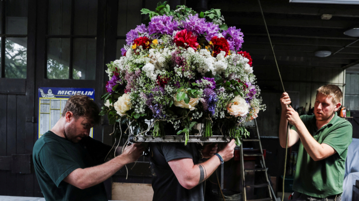 England’s Castleton readies historic Garland King flower-covered parade