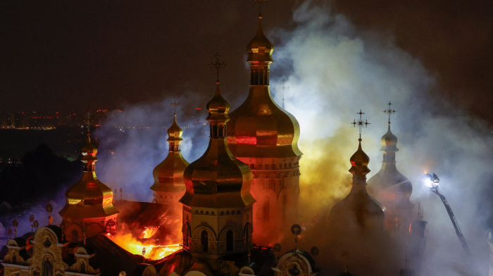 Nine killed as major Russian attacks hit Ukraine, historic monastery damaged