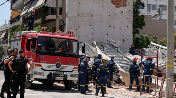 Athens apartment block collapses as rescue teams search rubble