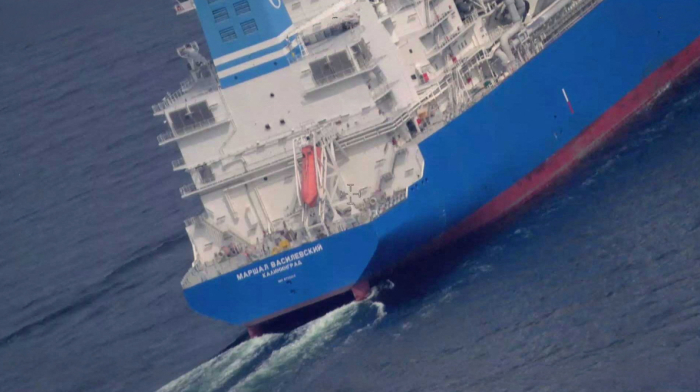 Estonia images show machine guns on Russian LNG carrier in Baltic