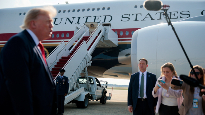 Trump debuts new Air Force One on trip to Theodore Roosevelt Library