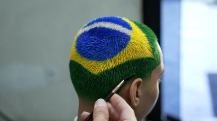 Brazilian barber turns World Cup hopes into hair art