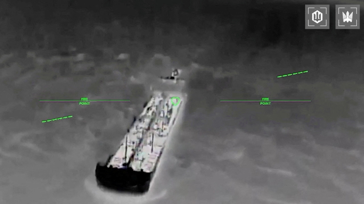 Ukraine says drones hit Russian 'shadow fleet' tankers supplying Crimea
