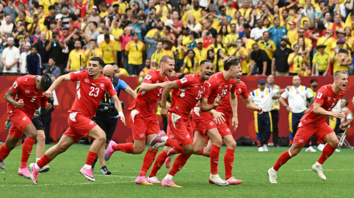 Switzerland beat Colombia on penalties to reach first World Cup quarter-final since 1954