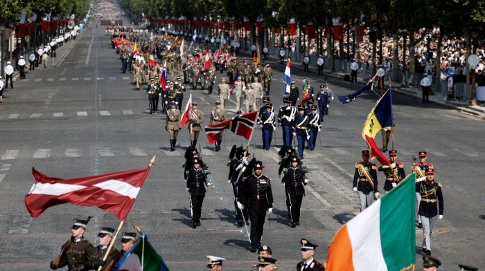 Bastille Day: 500 soldiers from Ukraine's allies march down Paris's Champs-Élysées