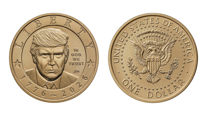 Trump to feature on new U.S. dollar coin for 250th anniversary