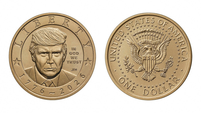 Trump to feature on new U.S. dollar coin for 250th anniversary