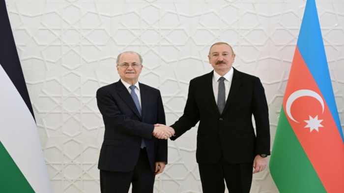 Azerbaijan backs Palestinian statehood as Aliyev meets PM Mustafa