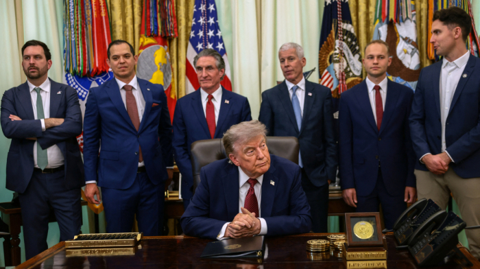 "America is building again": Key moments from Trump's nuclear press conference
