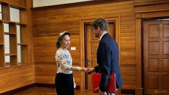 Son of Aung San Suu Kyi: 'first positive sign' after Red Cross official meets detained former leader in Myanmar