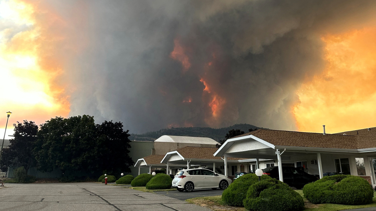 Canadian wildfire doubles in size as thousands flee