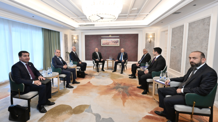 Azerbaijan's Aliyev and Armenia's PM Pashinyan hold meeting in Bishkek