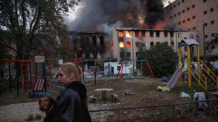 On-air TV channel hit as Russian strikes on Kyiv kill at least three