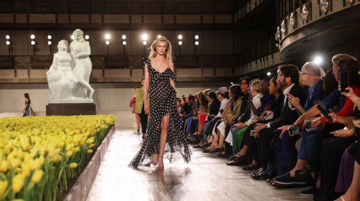 Carolina Herrera fashion house marked its 45th anniversary with vibrant New York runway