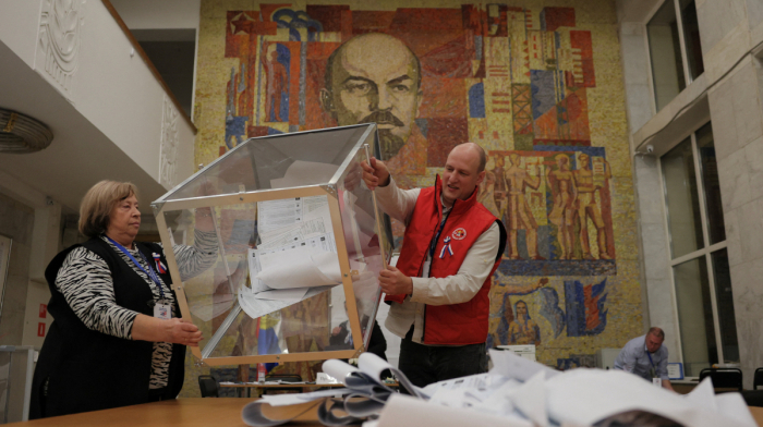 Russia's pro-Putin ruling party on track to win elections