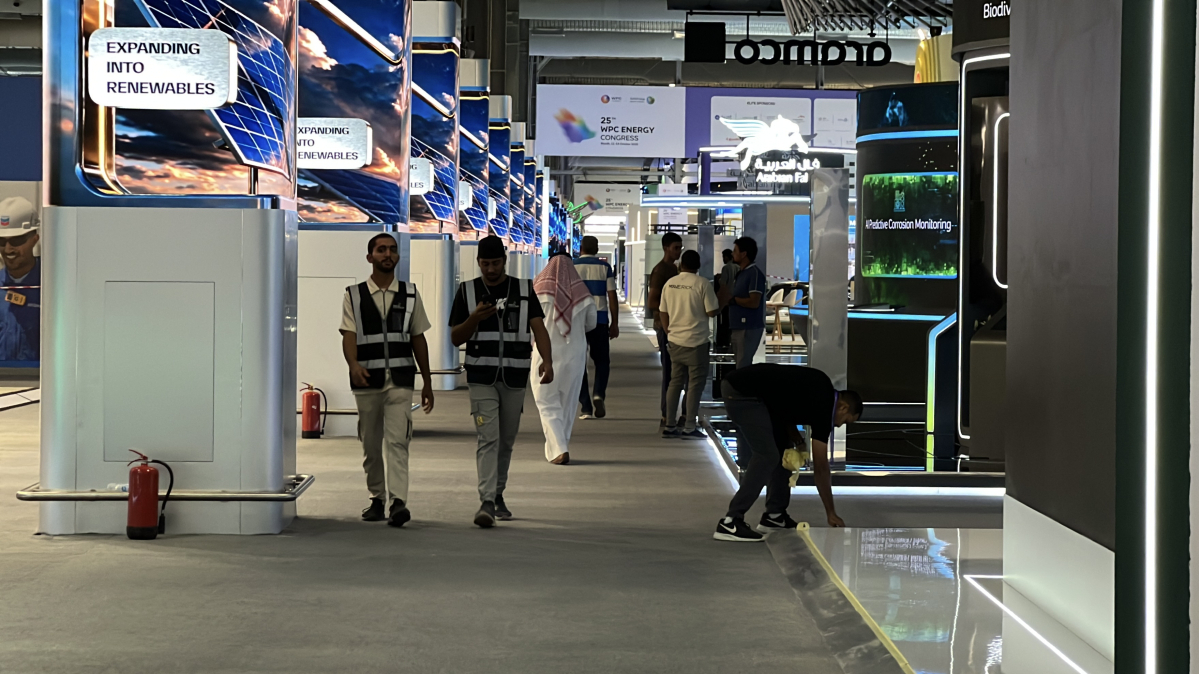 World's energy leaders meet in Riyadh while missiles hit the city's airport