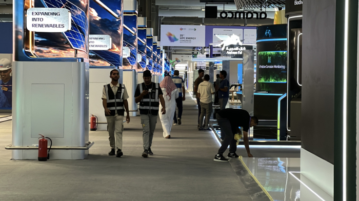 World's energy leaders meet in Riyadh while missiles hit the city's airport
