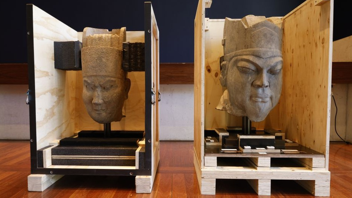 Australia returns ancient Chinese statue heads stolen from imperial tombs